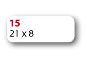wereinaristea EtichetteAutoadesive aRegistro. 21x8mm(8x21) CartaBIANCA removibile Adesivo RIMOVIBILE, su foglietti da cm 15,2x12,5. 75 etichette per foglietto SOG10015RIM