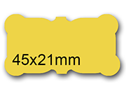 wereinaristea EtichetteAutoadesive POLIESTEREoro, 45x21sagomate (21x45mm) ORO, adesivo PERMANENTE, per ink-jet, su foglio A4 (210x297mm).