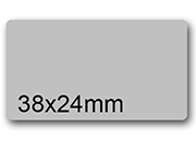 wereinaristea EtichetteAutoadesive COPRENTE, 38,1x21,2(21,2x38,1mm) CartaARGENTO Adesivo Permanente, angoli arrotondati, per ink-jet, laser e fotocopiatrici, su foglio A4 (210x297mm).