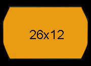 gbc Etichette 26x12 per prezzatrice, ARANCIOfluorescente KOIX350pmc2612ar.