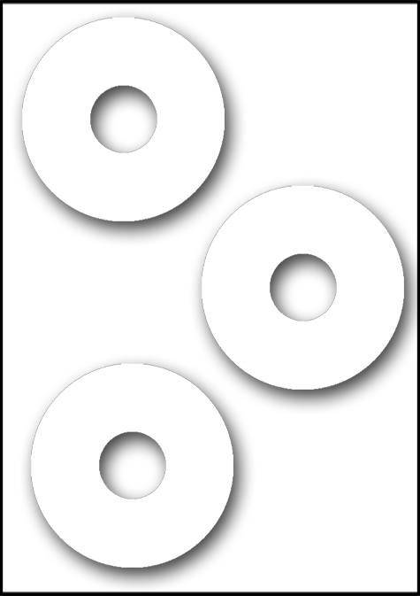wereinaristea EtichetteAutoadesive rotonde per CD e DVD, diametro 115mm, foro 41mm BIANCO, adesivo Permanente, per ink-jet ad alta risoluzione, carta COPRENTE LUCIDA da 90 grammi, diametro esterno 115mm, foro interno 41mm, su foglio A4 (210x297mm).