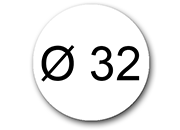 wereinaristea EtichetteAutoadesive aRegistro, diametro 32 MID32.