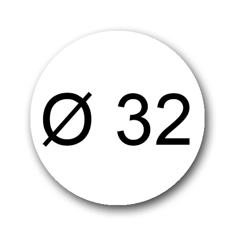 wereinaristea EtichetteAutoadesive aRegistro, diametro 32 BIANCO, in foglietti da 150x115, 12 etichette per foglio.