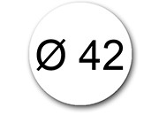 wereinaristea EtichetteAutoadesive aRegistro, diametro 42 MID42.