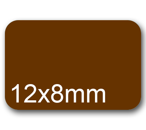 wereinaristea EtichetteAutoadesive, aREGISTRO, 12x8mm(8x12) CartaMARRONE In 10 foglietti da 116x170mm, 60 etichette per foglio.