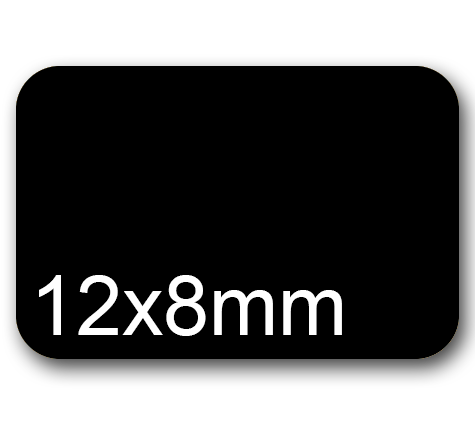 wereinaristea EtichetteAutoadesive, aREGISTRO, 12x8mm(8x12) CartaNERA In 10 foglietti da 116x170mm, 60 etichette per foglio.