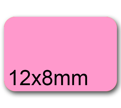 wereinaristea EtichetteAutoadesive, aREGISTRO, 12x8mm(8x12) CartaROSA In 10 foglietti da 116x170mm, 60 etichette per foglio.
