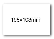 wereinaristea EtichetteAutoadesive aRegistro, 158x103mm(103x158) Carta BIANCO, in foglietti da 116x170, 1 etichette per foglio, (10 fogli).