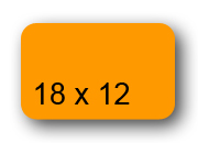 wereinaristea EtichetteAutoadesive, 18x12mm(12x18) CartaARANCIONE Adesivo Permanente, angoli arrotondati, per ink-jet, laser e fotocopiatrici, su foglio A4 (210x297mm) BRA2965AR