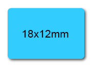 wereinaristea EtichetteAutoadesive PerfettoRegistro 18x12mm(12x18) CartaAZURRO In foglietti da 116x170, 56 etichette per foglio, (10 fogli).