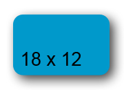 wereinaristea EtichetteAutoadesive, 18x12mm(12x18) CartaAZURRO Adesivo Permanente, angoli arrotondati, per ink-jet, laser e fotocopiatrici, su foglio A4 (210x297mm) bra2965AZ