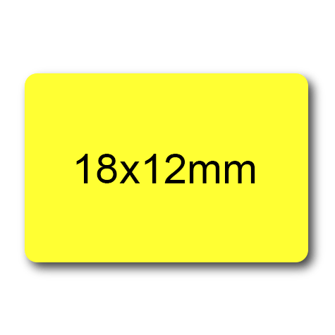 wereinaristea EtichetteAutoadesive PerfettoRegistro 18x12mm(12x18) CartaGIALLA In foglietti da 116x170, 56 etichette per foglio, (10 fogli).