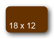 wereinaristea EtichetteAutoadesive, 18x12mm(12x18) CartaMARRONE Adesivo Permanente, angoli arrotondati, per ink-jet, laser e fotocopiatrici, su foglio A4 (210x297mm) BRA2965MA