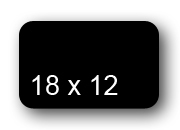 wereinaristea EtichetteAutoadesive, 18x12mm(12x18) CartaAZURRO Adesivo Permanente, angoli arrotondati, per ink-jet, laser e fotocopiatrici, su foglio A4 (210x297mm) BRA2965NE