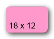 wereinaristea EtichetteAutoadesive, 18x12mm(12x18) CartaROSA Adesivo Permanente, angoli arrotondati, per ink-jet, laser e fotocopiatrici, su foglio A4 (210x297mm) BRA2965RS