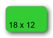 wereinaristea EtichetteAutoadesive, 18x12mm(12x18) CartaVERDE Adesivo Permanente, angoli arrotondati, per ink-jet, laser e fotocopiatrici, su foglio A4 (210x297mm) bra2965VE