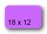 wereinaristea EtichetteAutoadesive, 18x12mm(12x18) CartaVIOLA Adesivo Permanente, angoli arrotondati, per ink-jet, laser e fotocopiatrici, su foglio A4 (210x297mm) BRA2965VI