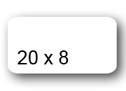 wereinaristea EtichetteAutoadesive aRegistro, 8x20mm(20x8) BIANCO, in foglietti da 145x175, 96 etichette per foglio.