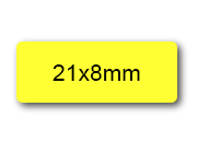 wereinaristea EtichetteAutoadesive aRegistro. 21x8mm(8x21) CartaGIALLA WER21x8gi.