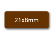 wereinaristea EtichetteAutoadesive aRegistro. 21x8mm(8x21) CartaMARRONE WER21x8ma.