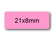 wereinaristea EtichetteAutoadesive aRegistro. 21x8mm(8x21) CartaROSA In foglietti da 116x170, 70 etichette per foglio, (10 fogli) WER21x8rs