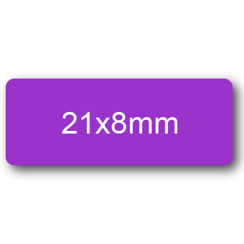 wereinaristea EtichetteAutoadesive aRegistro. 21x8mm(8x21) CartaVIOLA In foglietti da 116x170, 70 etichette per foglio, (10 fogli).