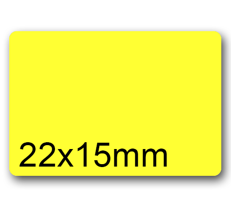 wereinaristea EtichetteAutoadesive aRegistro. 22x15mm(15x22) CartaGIALLA GIALLO, in foglietti da 116x170, 42 etichette per foglio, (10 fogli).