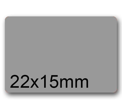 wereinaristea EtichetteAutoadesive aRegistro. 22x15mm(15x22) CartaGRIGIA GRIGIO, in foglietti da 116x170, 42 etichette per foglio, (10 fogli).
