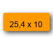 wereinaristea EtichetteAutoadesive, 25,4x10(10x25,4mm) CartaARANCIONE BRA2970ara.