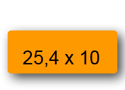 wereinaristea EtichetteAutoadesive, 25,4x10(10x25,4mm) CartaARANCIONE ARANCIONE, adesivo Permanente, angoli arrotondati, per ink-jet, laser e fotocopiatrici, su foglio A4 (210x297mm) BRA2970ara