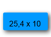 wereinaristea EtichetteAutoadesive, 25,4x10(10x25,4mm) CartaAZZURRA AZZURRO, adesivo Permanente, angoli arrotondati, per ink-jet, laser e fotocopiatrici, su foglio A4 (210x297mm).
