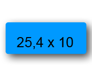 wereinaristea EtichetteAutoadesive, 25,4x10(10x25,4mm) CartaAZZURRA AZZURRO, adesivo Permanente, angoli arrotondati, per ink-jet, laser e fotocopiatrici, su foglio A4 (210x297mm) bra2970AZ