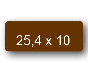wereinaristea EtichetteAutoadesive, 25,4x10(10x25,4mm) CartaMARRONE MARRONE, adesivo Permanente, angoli arrotondati, per ink-jet, laser e fotocopiatrici, su foglio A4 (210x297mm) BRA2970mar