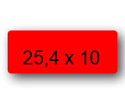 wereinaristea EtichetteAutoadesive, 25,4x10(10x25,4mm) CartaROSSA ROSSO, adesivo Permanente, angoli arrotondati, per ink-jet, laser e fotocopiatrici, su foglio A4 (210x297mm) bra2970RO