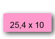 wereinaristea EtichetteAutoadesive, 25,4x10(10x25,4mm) CartaROSA ROSA, adesivo Permanente, angoli arrotondati, per ink-jet, laser e fotocopiatrici, su foglio A4 (210x297mm) BRA2970rosa