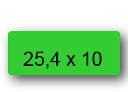 wereinaristea EtichetteAutoadesive, 25,4x10(10x25,4mm) CartaVERDE bra2970VE.