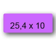 wereinaristea EtichetteAutoadesive, 25,4x10(10x25,4mm) CartaVIOLA VIOLA, adesivo Permanente, angoli arrotondati, per ink-jet, laser e fotocopiatrici, su foglio A4 (210x297mm) BRA2970vio