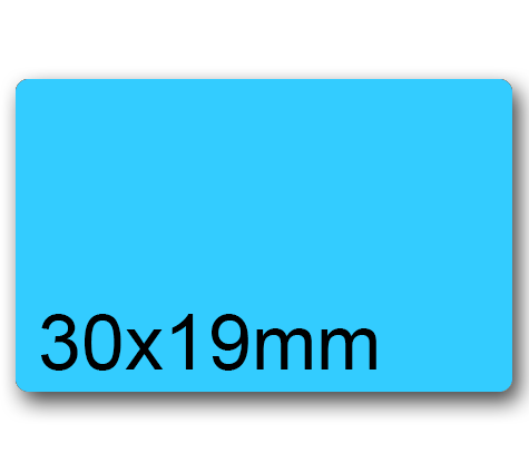 wereinaristea EtichetteAutoadesive aRegistro 30x19mm(19x30) CartaAZZURRA In foglietti da 116x170, 25 etichette per foglio, (10 fogli).