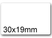 wereinaristea EtichetteAutoadesive aRegistro 30x19mm(19x30) CartaBIANCA In foglietti da 116x170, 25 etichette per foglio, (10 fogli).