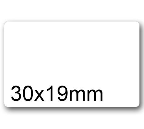 wereinaristea EtichetteAutoadesive aRegistro 30x19mm(19x30) CartaBIANCA In foglietti da 116x170, 25 etichette per foglio, (10 fogli).