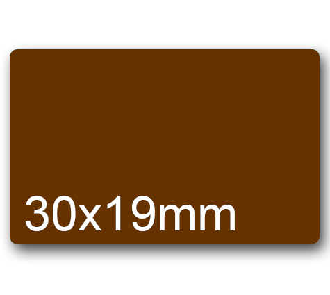 wereinaristea EtichetteAutoadesive aRegistro 30x19mm(19x30) CartaMARRONE In foglietti da 116x170, 25 etichette per foglio, (10 fogli).