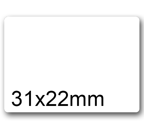 wereinaristea EtichetteAutoadesive, 31x22mm(22x31) CartaBIANCA In foglietti da 116x170, 20 etichette per foglio, (10 fogli).