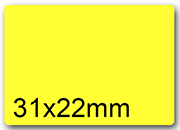 wereinaristea EtichetteAutoadesive, 31x22mm(22x31) CartaGIALLA WER31x22gi.