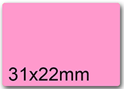 wereinaristea EtichetteAutoadesive, 31x22mm(22x31) CartaROSA WER31x22rs.