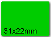 wereinaristea EtichetteAutoadesive, 31x22mm(22x31) CartaVERDE WER31x22ve.