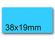 wereinaristea EtichetteAutoadesive aRegistro, 38x19mm(19x38) CartaAZZURRA AZZURRO, in foglietti da 116x170, 20 etichette per foglio, (10 fogli) WER38x19az