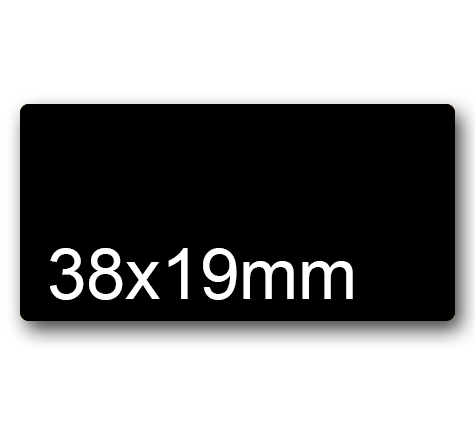 wereinaristea EtichetteAutoadesive aRegistro, 38x19mm(19x38) CartaNERA NERO, in foglietti da 116x170, 20 etichette per foglio, (10 fogli).