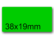 wereinaristea EtichetteAutoadesive aRegistro, 38x19mm(19x38) CartaVERDE WER38x19ve.
