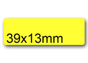 wereinaristea EtichetteAutoadesive aRegistro, 39x13mm(13x39) Carta GIALLO, in foglietti da 116x170, 28 etichette per foglio, (10 fogli).