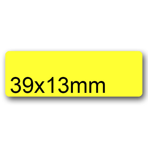 wereinaristea EtichetteAutoadesive aRegistro, 39x13mm(13x39) Carta GIALLO, in foglietti da 116x170, 28 etichette per foglio, (10 fogli).